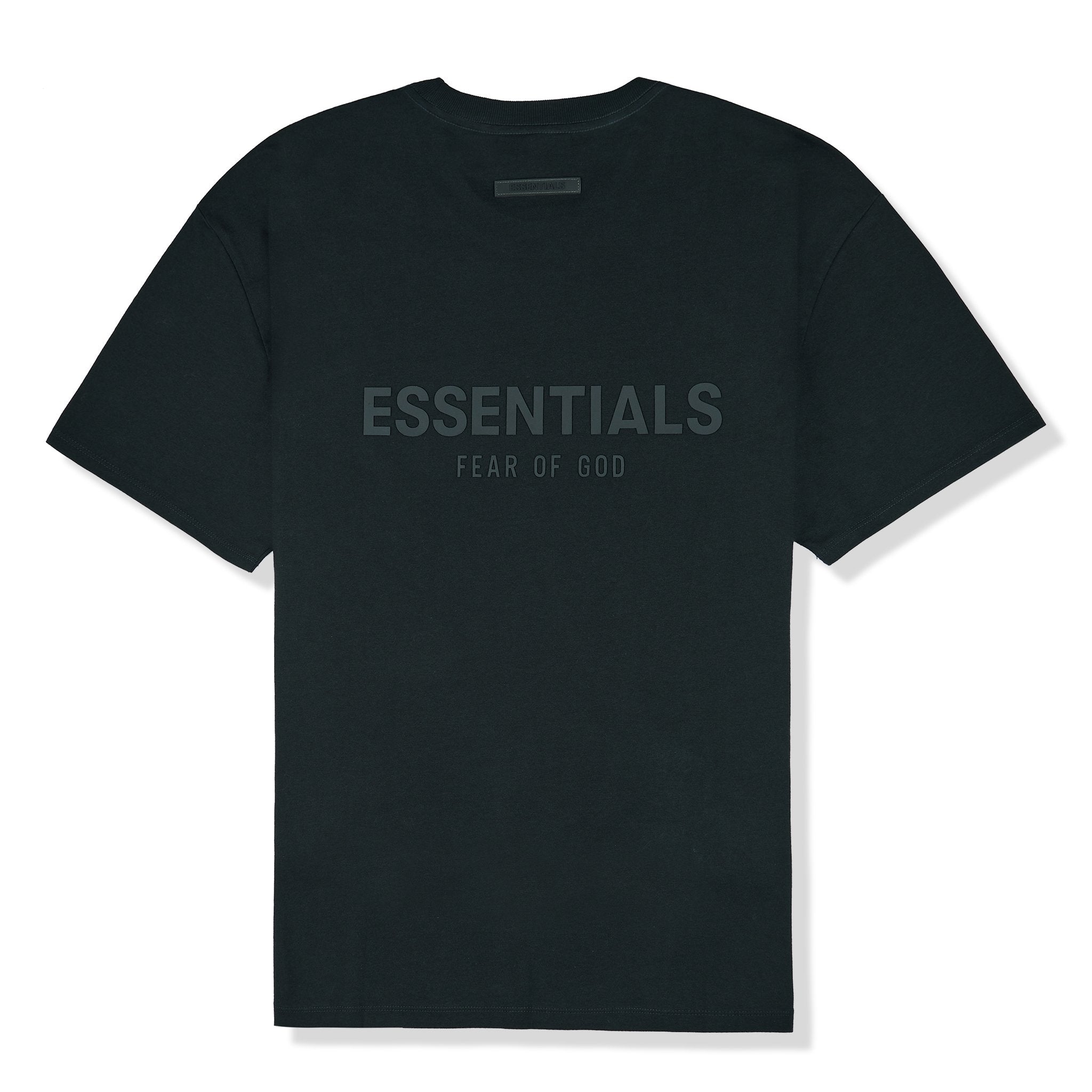 Image of Fear Of God Essentials Back Logo Black T Shirt